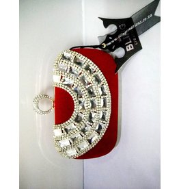40240028 - Red Silver Clutch Bag