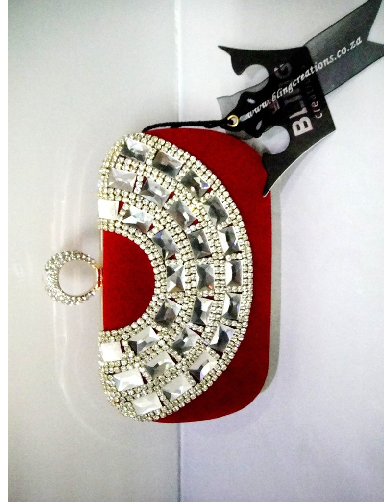 40240028 - Red Silver Clutch Bag