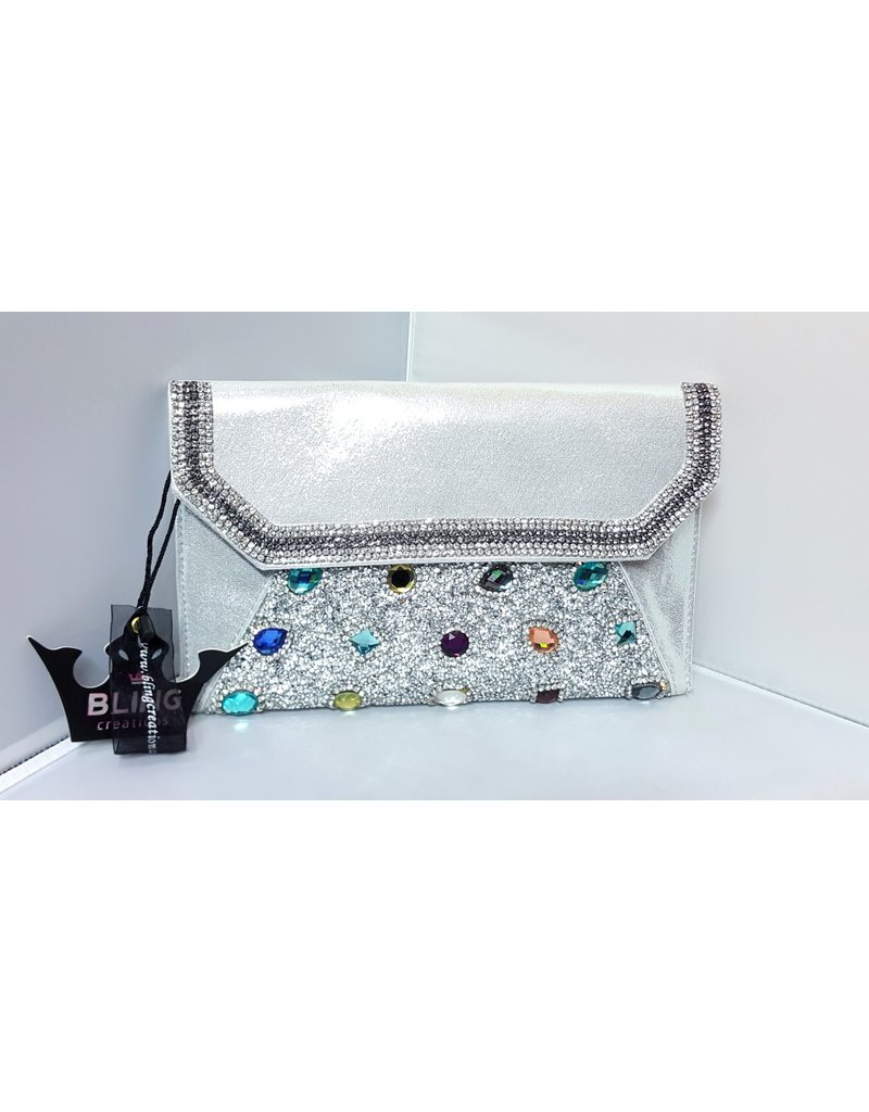 40240045 - Silver Multicolour Clutch Bag