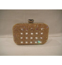 4020003 - Gold Red Clutch Bag