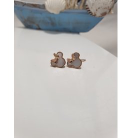 Ere0005 - Mickey Mouse Rose Gold  Earring