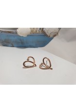 Ere0008 - Rose Gold Heart  Earring