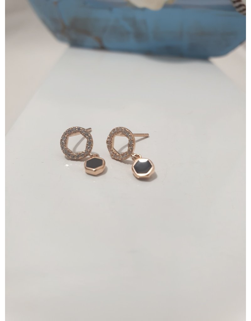 Ere0015 - Rose Gold Circle  Earring