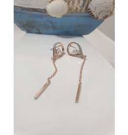 Ere0021 - Oval With Chain  Earring
