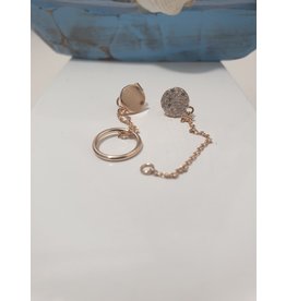 Ere0027 -  Rose Gold Rose Gold Earring