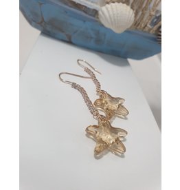 Ere0031 - Drop With Star Rose Gold  Earring