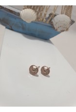 1Ere0033 - Round Rose Gold Earring