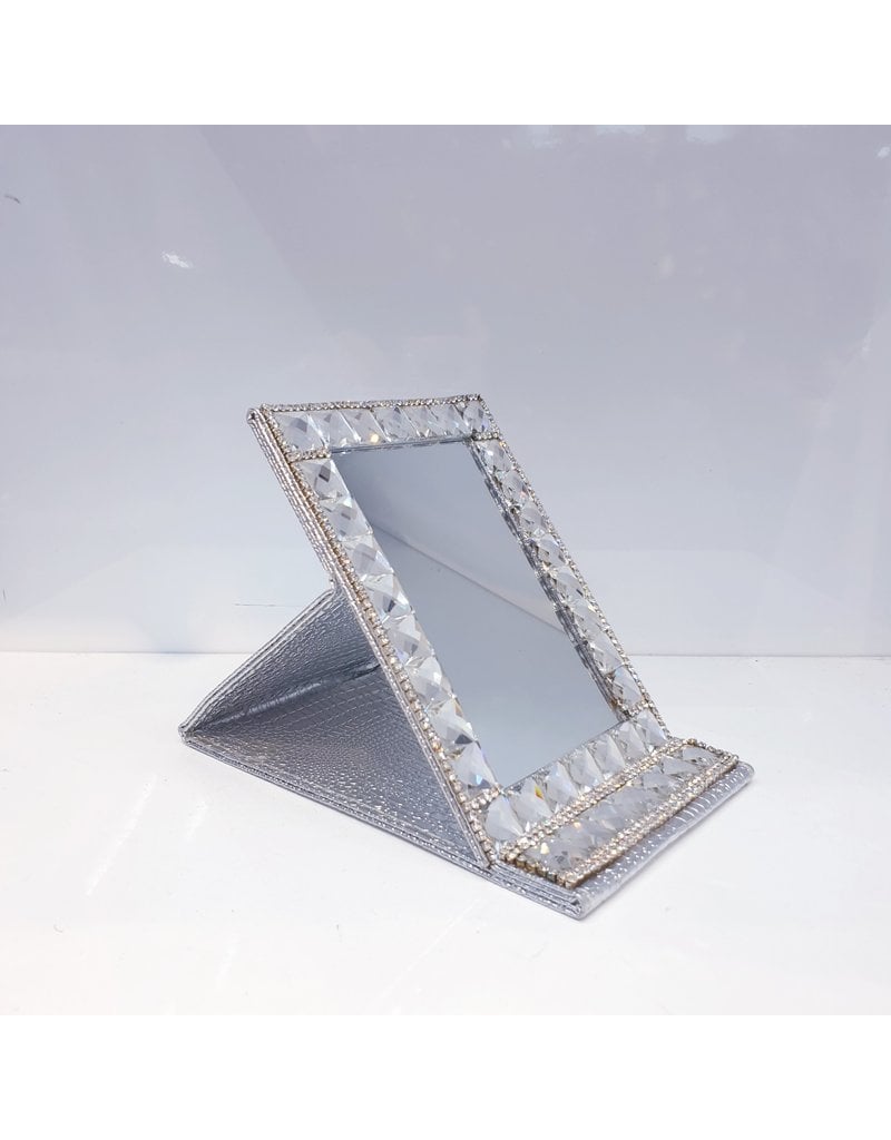 60210036 - Silver Mirror with Silver big stones