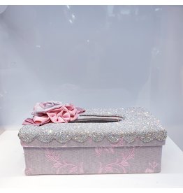 60250221 - Pink Patterned Bin and Tissue Box