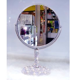 60260019 - Silver pearl round large Mirror