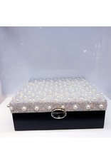 60262086 - Black Silver with Pearls Jewellery Box