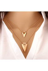 lcb0002 - Gold Multi Layer Necklace