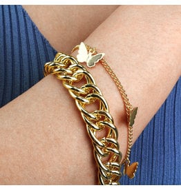 BSA0001 -  Gold, Butterfly Bracelet