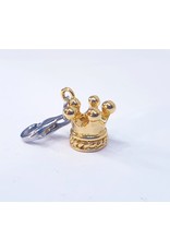 50311831 - Gold Crown Charm with Silver Clasp Charm