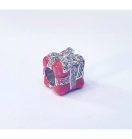 50311845 - Pink and Silver Gift box Charm