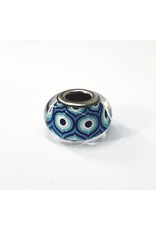 50313442 - Blue and White Pattern Ring Charm50313442