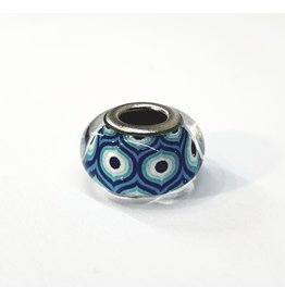 50313442 - Blue and White Pattern Ring Charm50313442