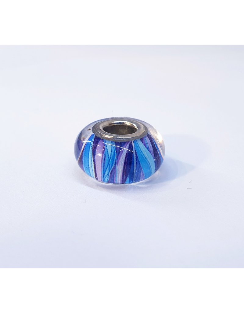 50313443 - Blue Patterned Ring Charm