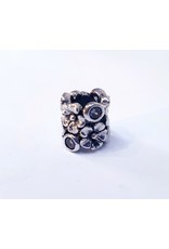 50313486 - Silver Flower with Stone Charm