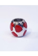 50313506 - Silver and Red Heart Charm