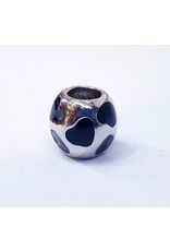 50313507 - Silver Ring with black hearts