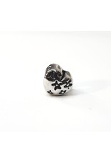 50311812 - Silver and Black Heart Charm