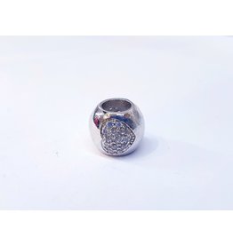 50311818 - Thick Ring with Single Silver Heart Charm