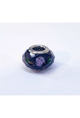 50313487 - Black , Green and Pink flower pattern Charm