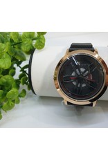 WTB0007- Rose Gold, Red, Spinner Black Watch