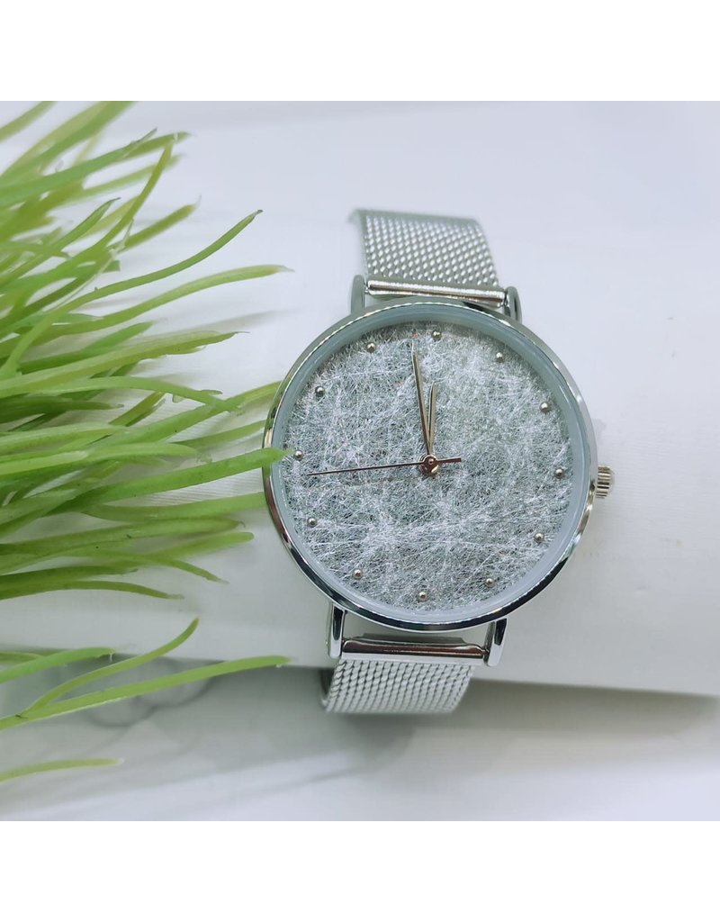 WTB0011- Silver Marble Watch