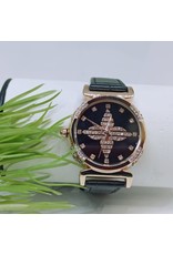 WTB0013- Black Rose Gold Watch