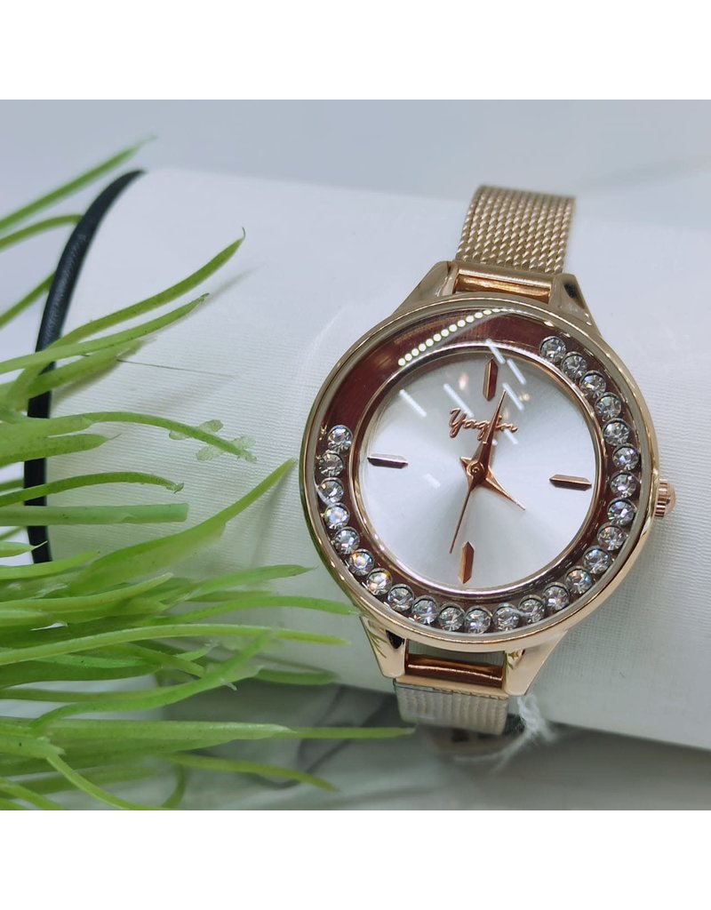 WTB0016- Rose Gold Crystal Watch