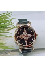 WTB0019- Black Rose Gold Watch