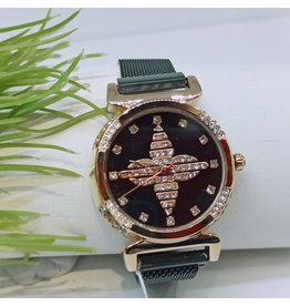 WTB0019- Black Rose Gold Watch