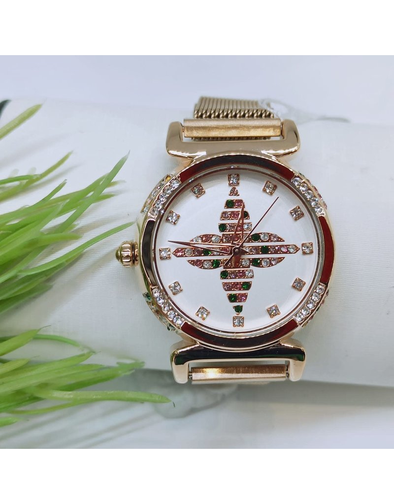 WTB0021- Rose Gold Multicolour Watch