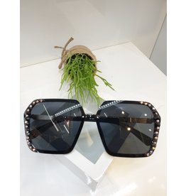 SNA0010- Black Bow Frameless Silver Sunglasses
