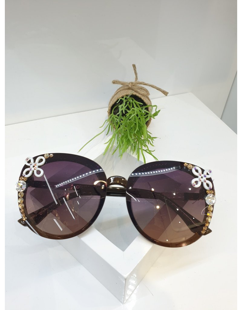 SNA0031- Gold/White/Purple Sunglasses