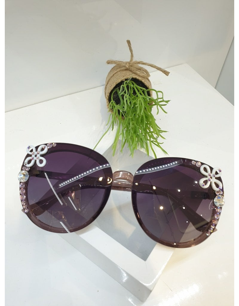 SNA0032- Gold/White/Purple Sunglasses