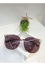 SNA0050- Gold Mother Of Pearl Frameless Bronze Sunglasses