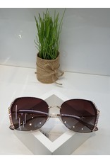 SNA0053- Gold Mother Of Pearl Sunglasses