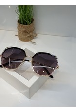 SNA0057- Silver Leaves/Diamond Pink Sunglasses