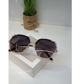 SNA0057- Silver Leaves/Diamond Pink Sunglasses