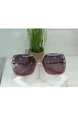 SNA0061- Silver Leaves  Pink Sunglasses