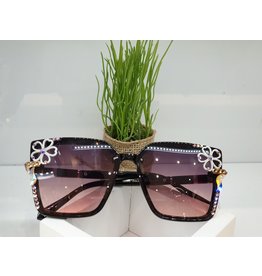 SNA0076- Pink/Gold/White Flower Sunglasses