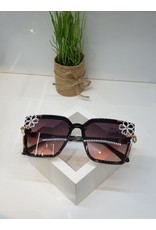 SNA0079- Gold/White Flower Mother Of Pearl Sunglasses