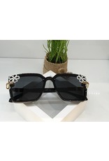 SNA0080- Gold/White Flower Mother Of Pearl Sunglasses