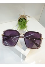 SNA0085- Gold Purple Sunglasses