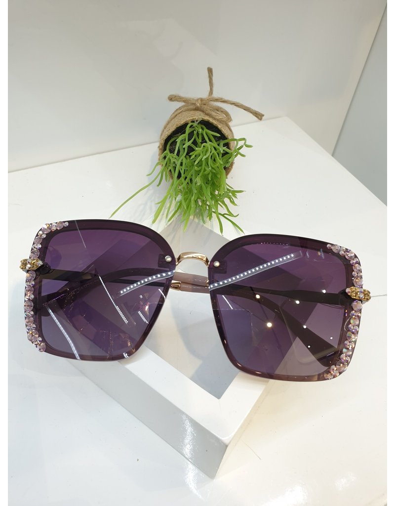 SNA0085- Gold Purple Sunglasses