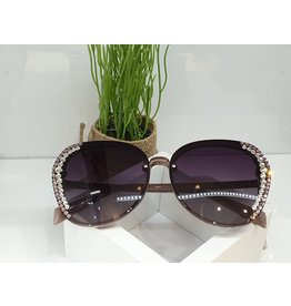 SNA0106- Silver Pink Frameless Mink Sunglasses