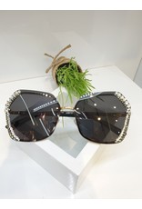 SNA0118- Silver Flower Sunglasses
